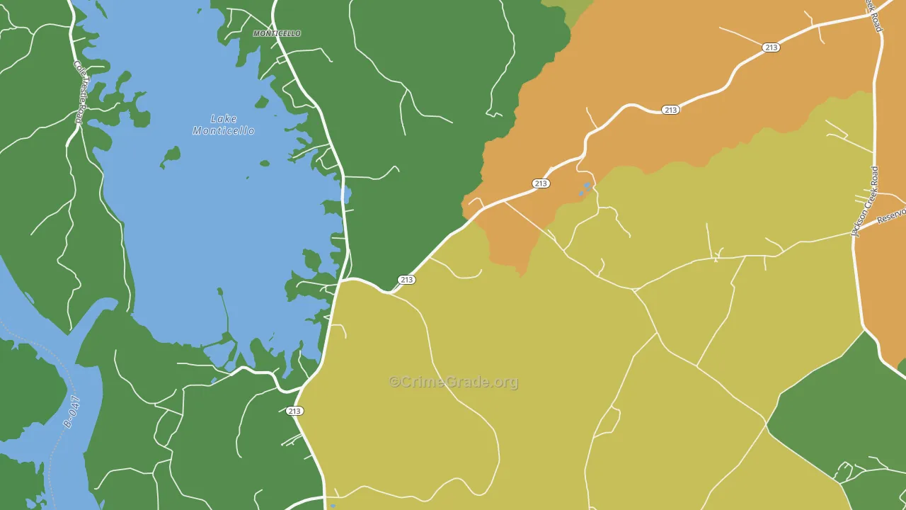 Jenkinsville, SC Map of Drug-Related Crime Rates