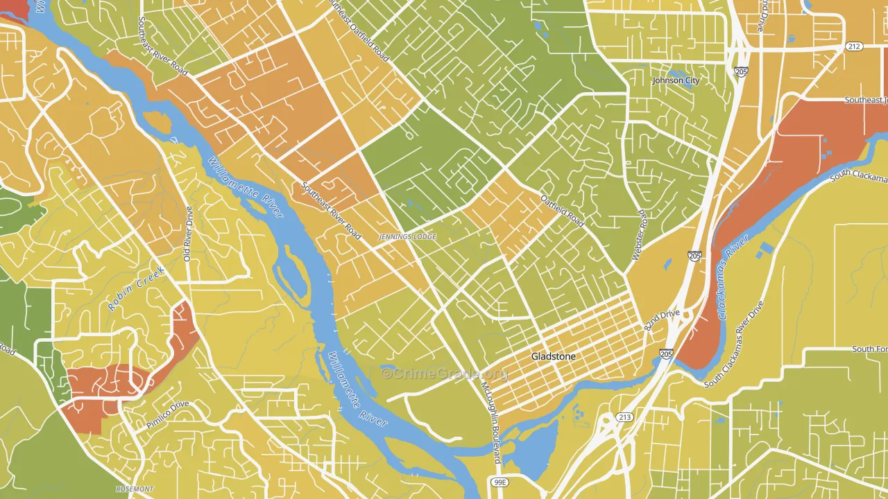 Jennings Lodge, Portland, OR Map of Drug-Related Crime Rates