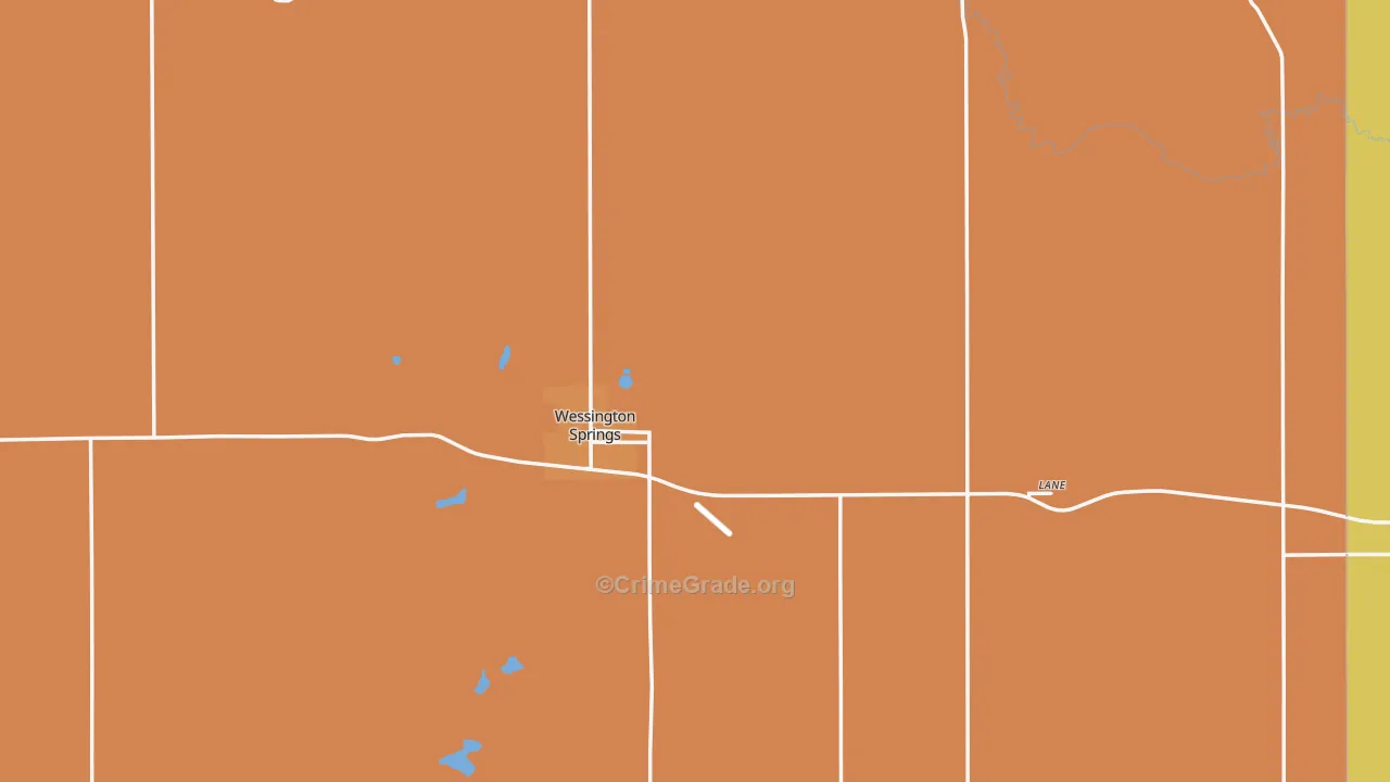 Jerauld County, SD Map of Drug-Related Crime Rates