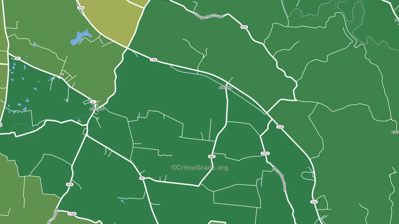 Jericho, KY Map of Drug-Related Crime Rates