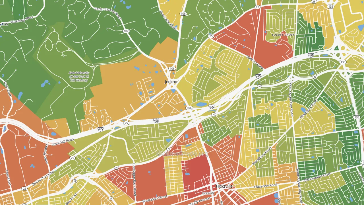 Jericho, NY Map of Drug-Related Crime Rates
