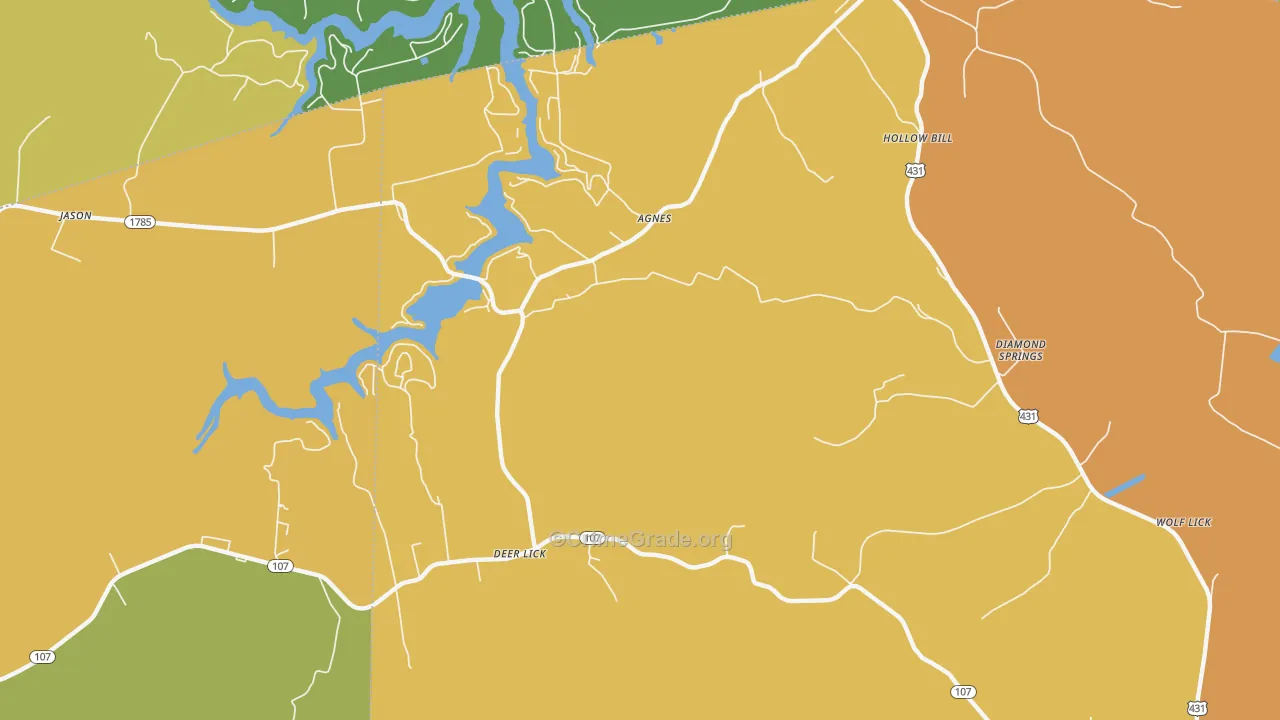 Jerico, KY Map of Drug-Related Crime Rates