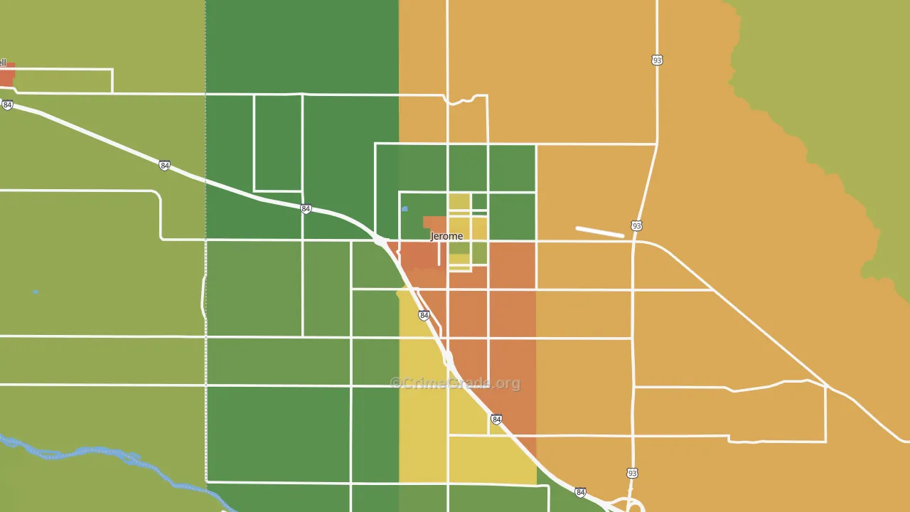 Jerome, ID Map of Drug-Related Crime Rates