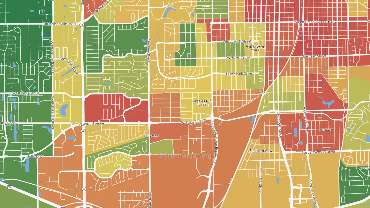 Jerome, IL Map of Drug-Related Crime Rates