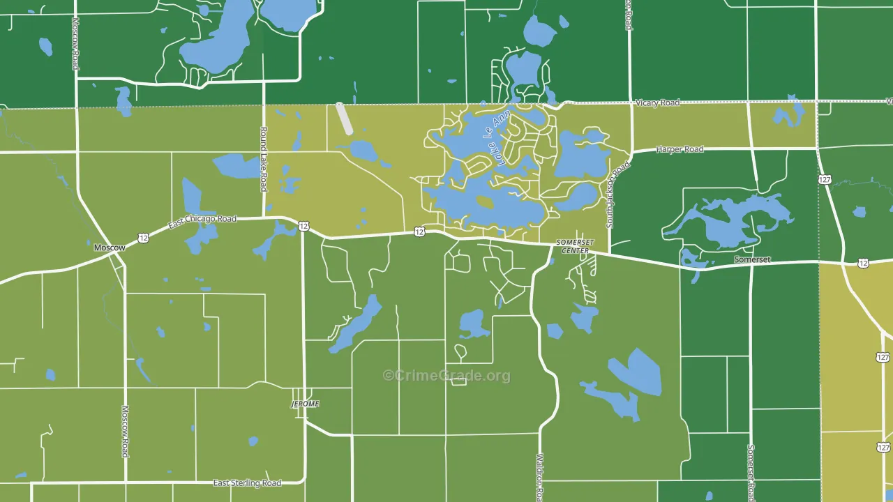 Jerome, MI Map of Drug-Related Crime Rates