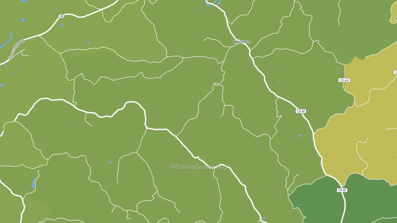 Jerrys Run, WV Map of Drug-Related Crime Rates