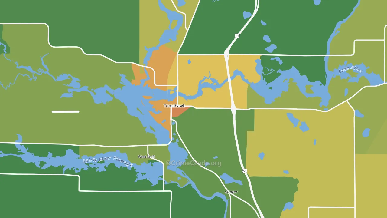 Jersey City, WI Map of Drug-Related Crime Rates