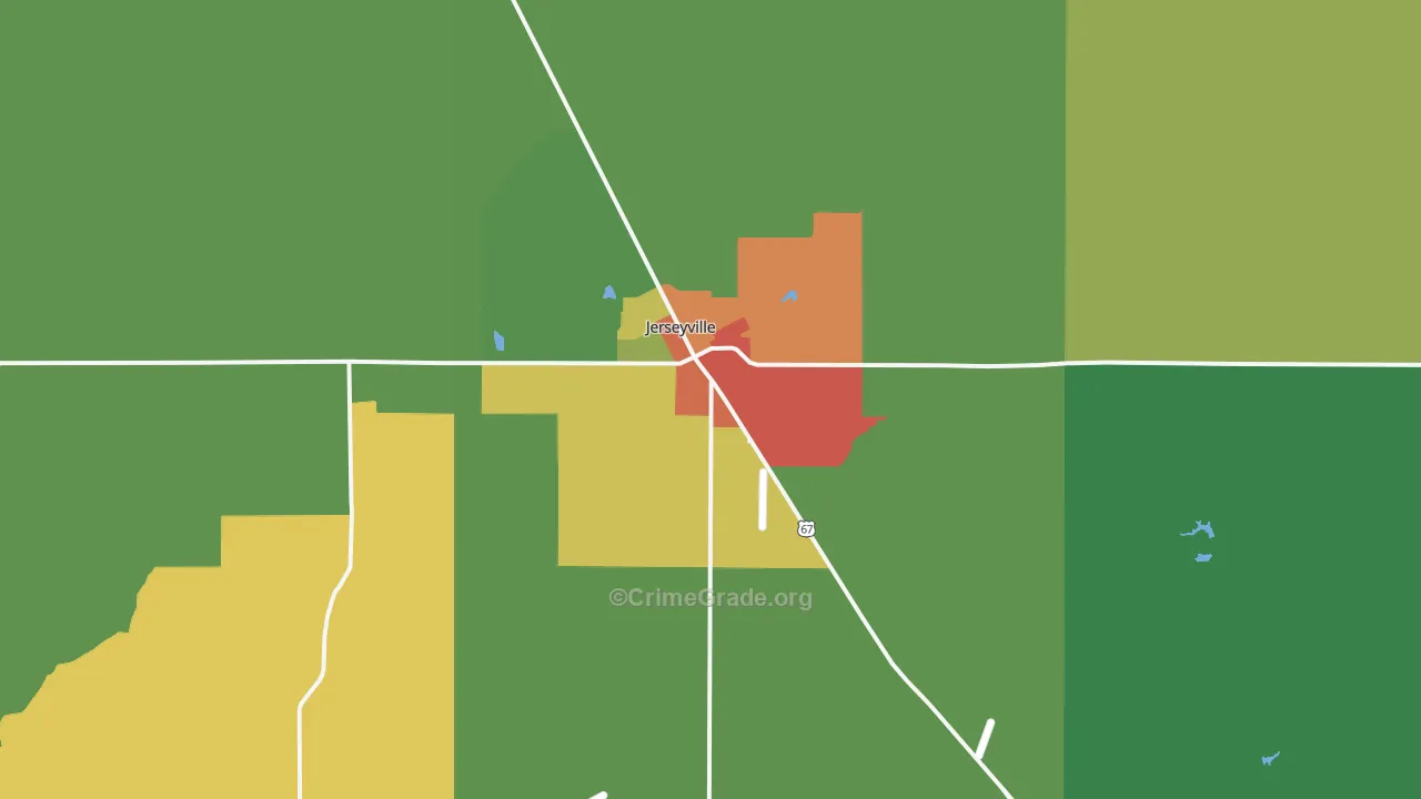 Jerseyville, IL Map of Drug-Related Crime Rates