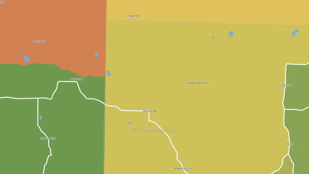 Jerusalem, AR Map of Drug-Related Crime Rates