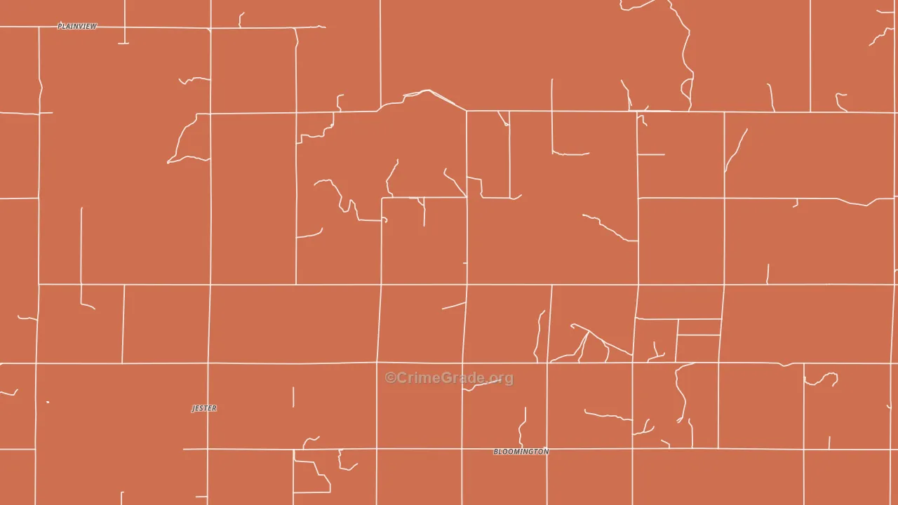 Jester, OK Map of Drug-Related Crime Rates