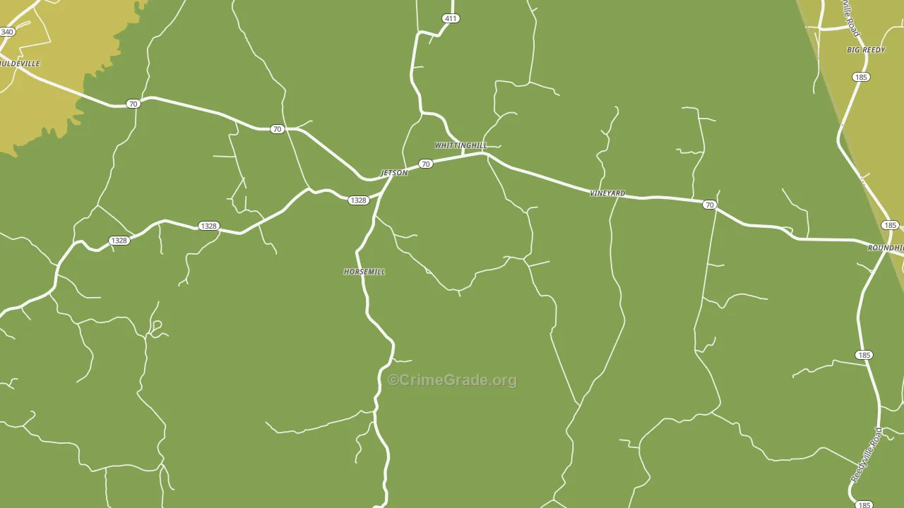 Jetson, KY Map of Drug-Related Crime Rates