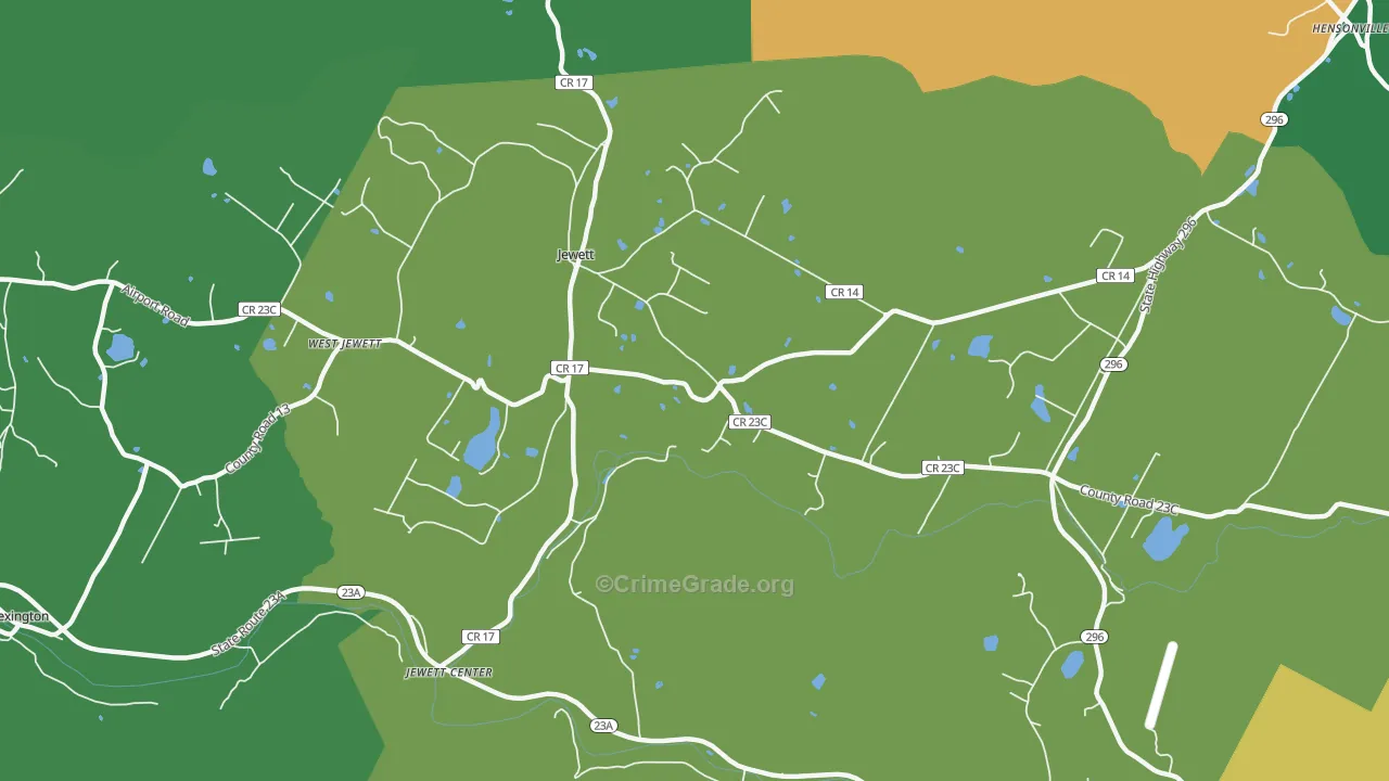 Jewett, NY Map of Drug-Related Crime Rates