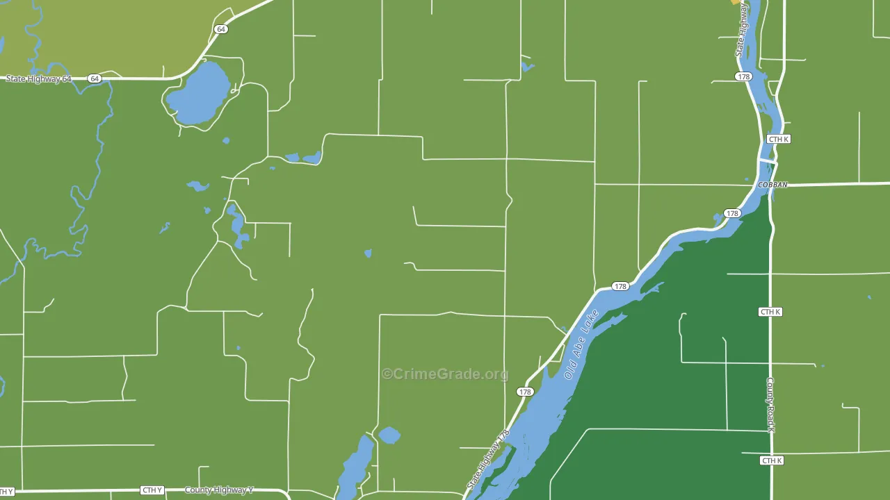 Jim Falls, WI Map of Drug-Related Crime Rates