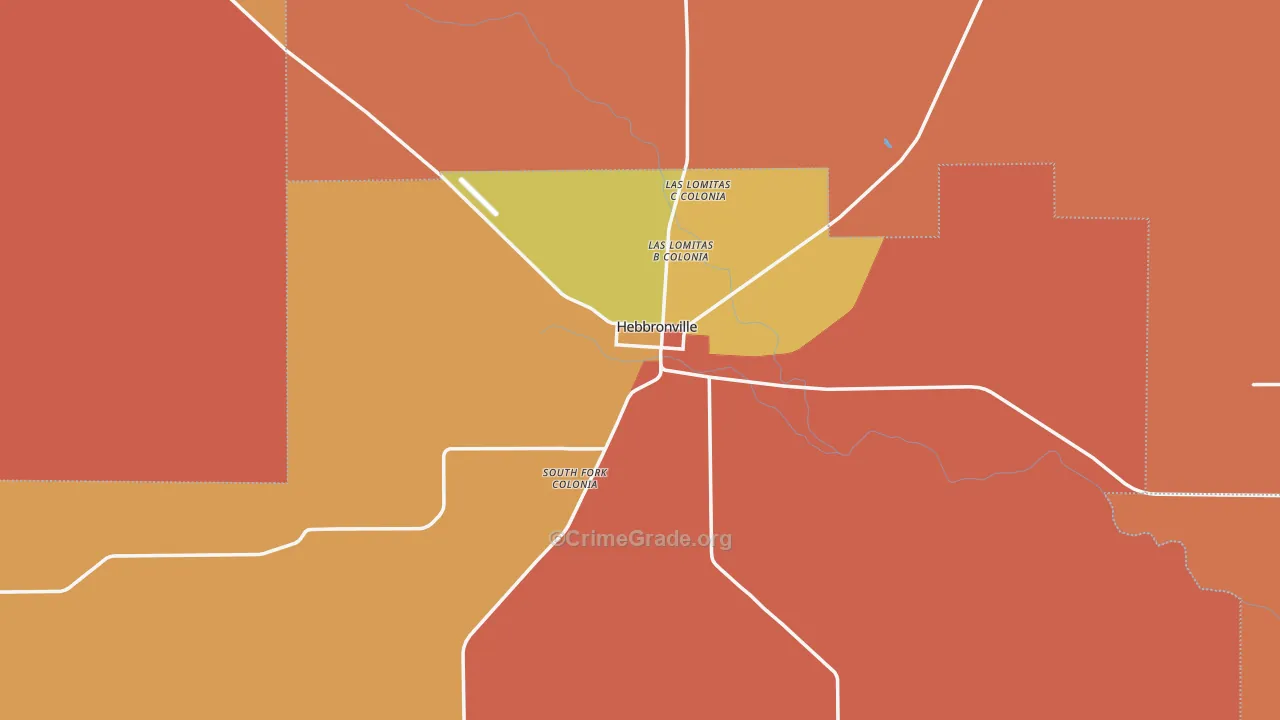 Jim Hogg County, TX Map of Drug-Related Crime Rates