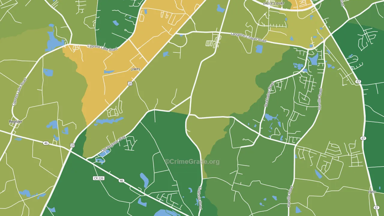 Jimps, GA Map of Drug-Related Crime Rates