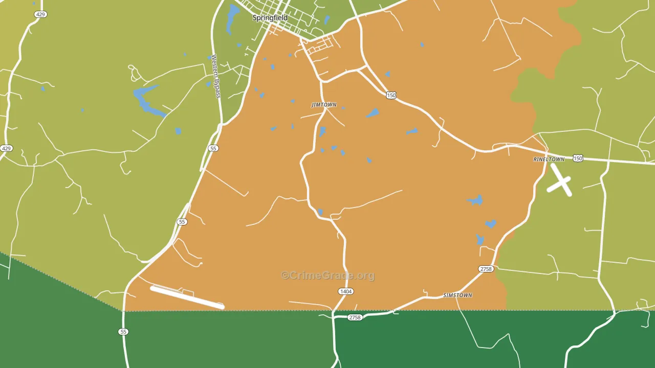 Jimtown, KY Map of Drug-Related Crime Rates
