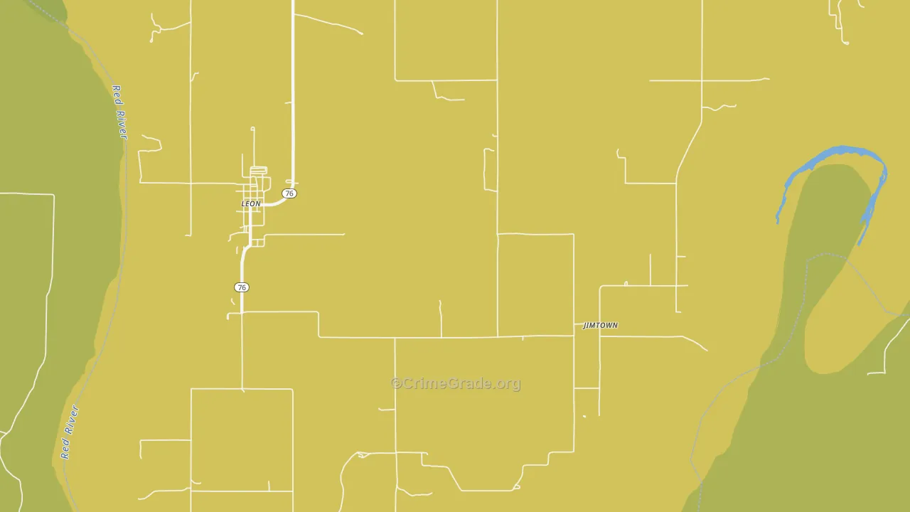 Jimtown, OK Map of Drug-Related Crime Rates