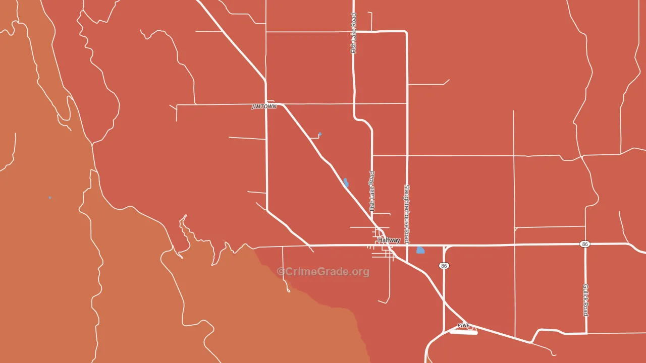 Jimtown, OR Map of Drug-Related Crime Rates