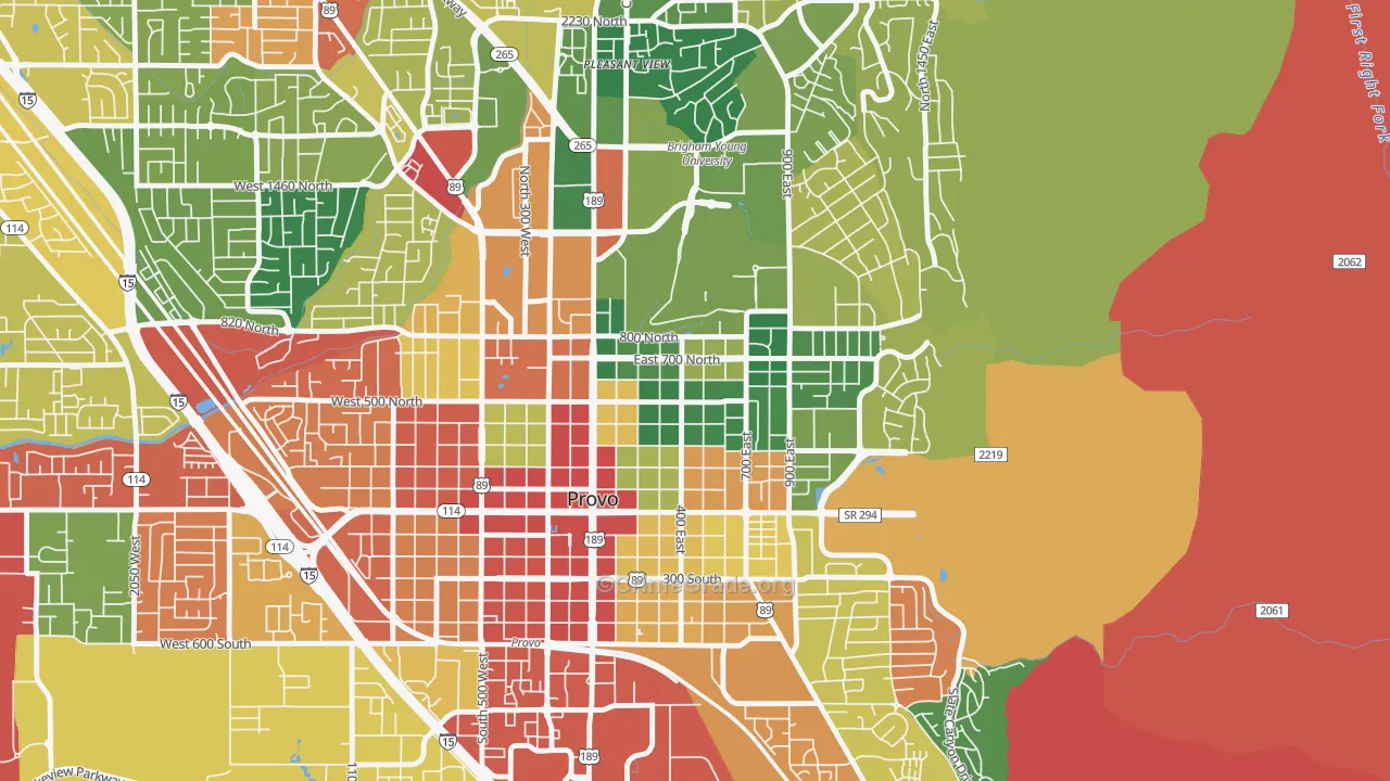 Joaquin, Provo, UT Map of Drug-Related Crime Rates