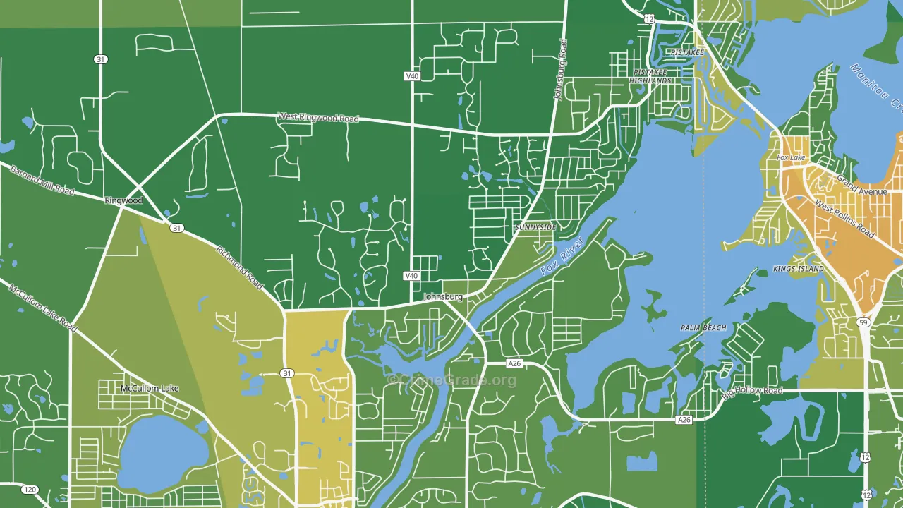 Johnsburg, IL Map of Drug-Related Crime Rates