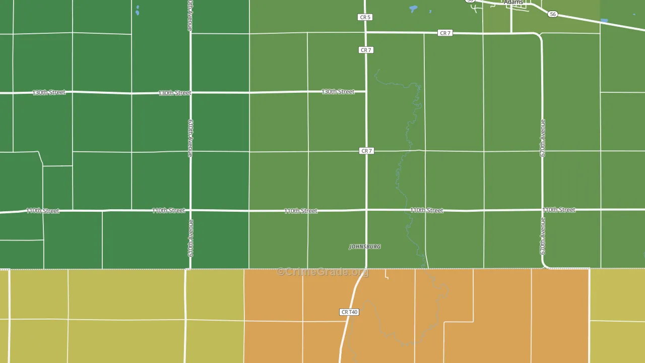 Johnsburg, MN Map of Drug-Related Crime Rates