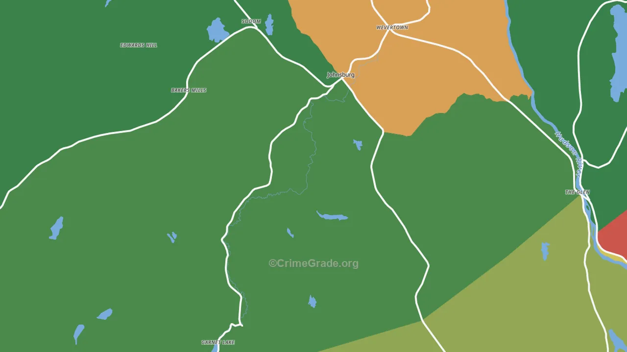 Johnsburg, NY Map of Drug-Related Crime Rates