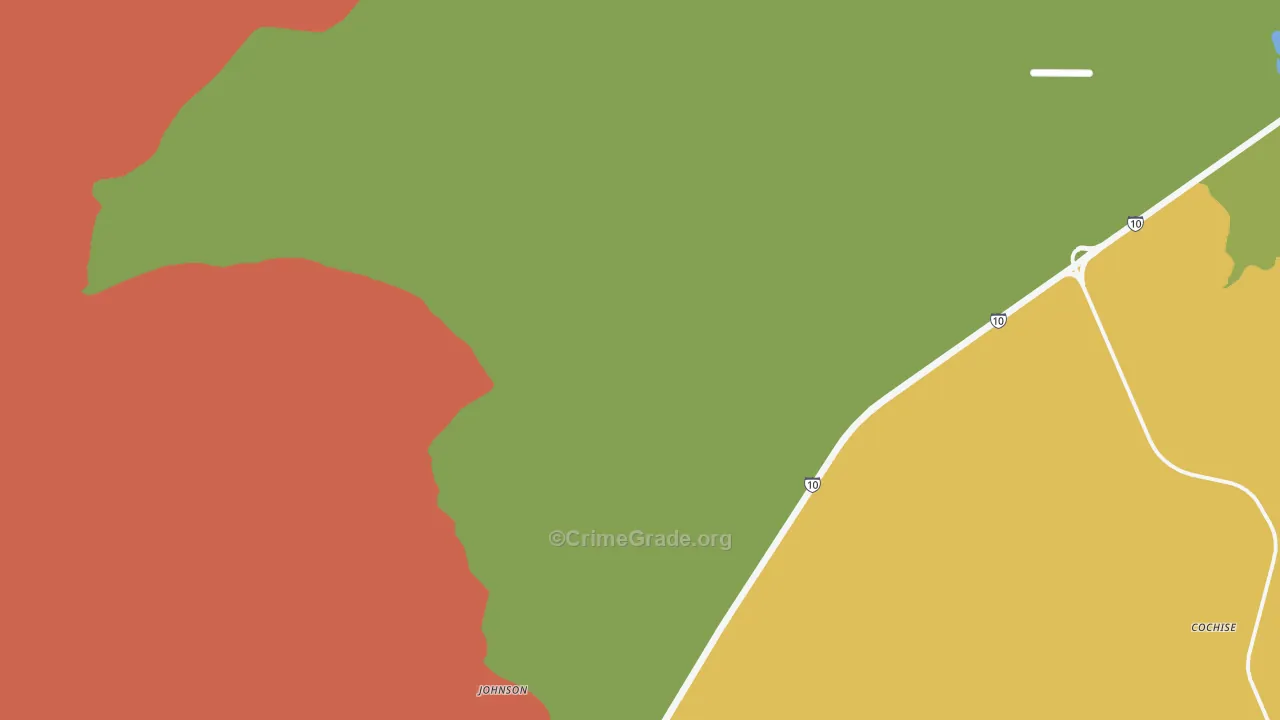 Johnson, AZ Map of Drug-Related Crime Rates