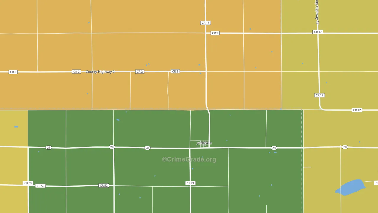 Johnson, MN Map of Drug-Related Crime Rates