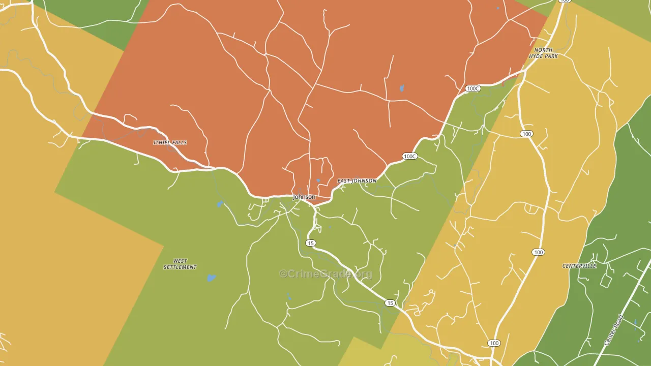 Johnson, VT Map of Drug-Related Crime Rates