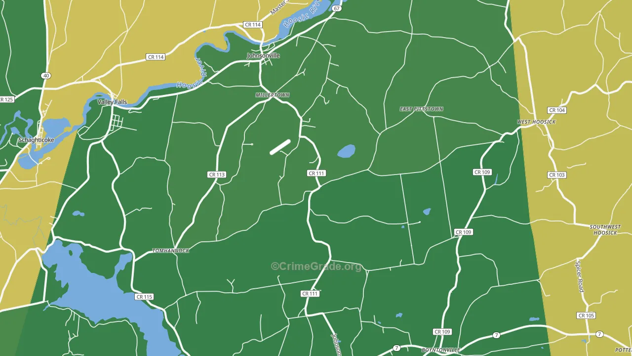 Johnsonville, NY Map of Drug-Related Crime Rates