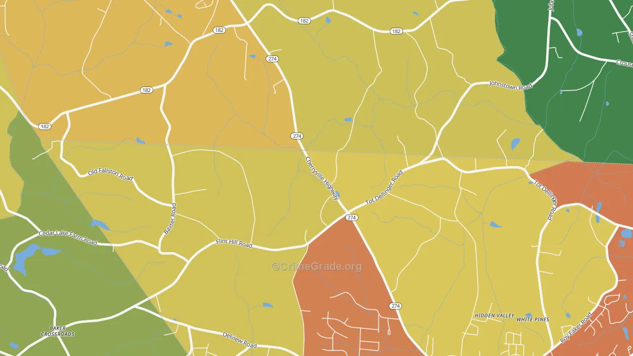 Johnstown, NC Map of Drug-Related Crime Rates