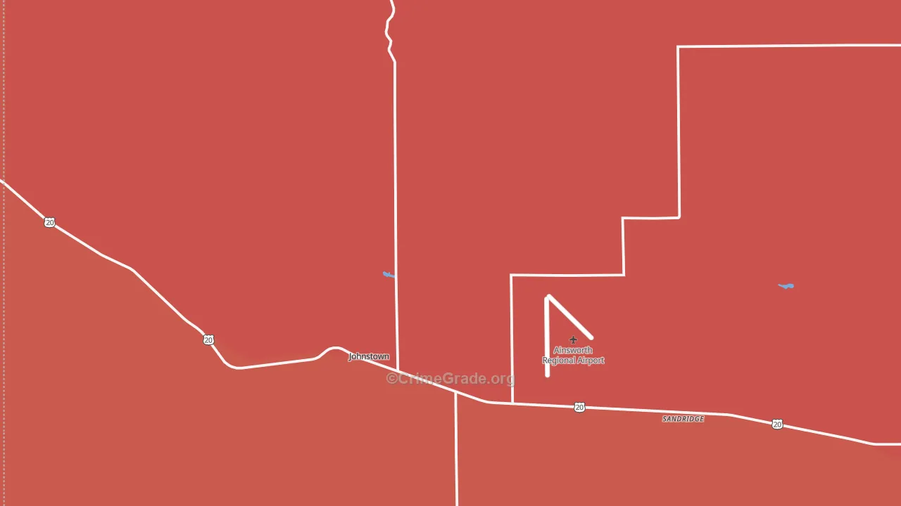 Johnstown, NE Map of Drug-Related Crime Rates