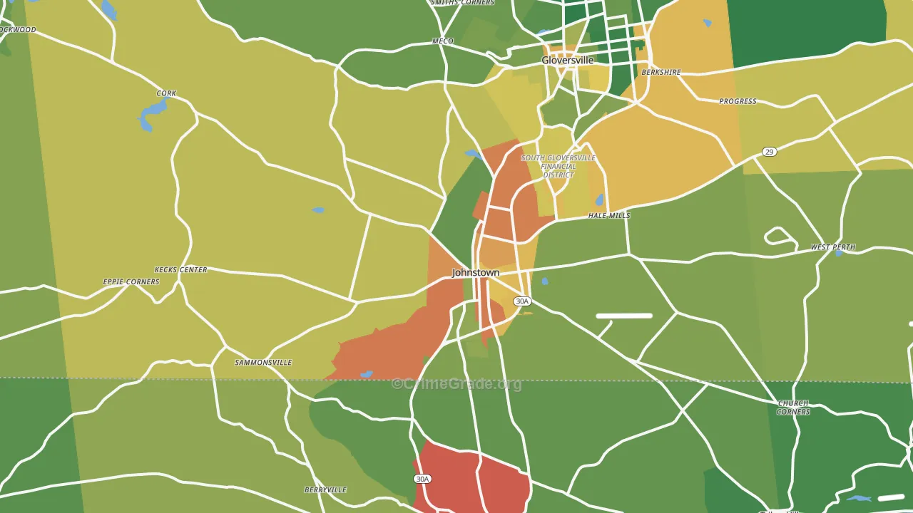 Johnstown, NY Map of Drug-Related Crime Rates