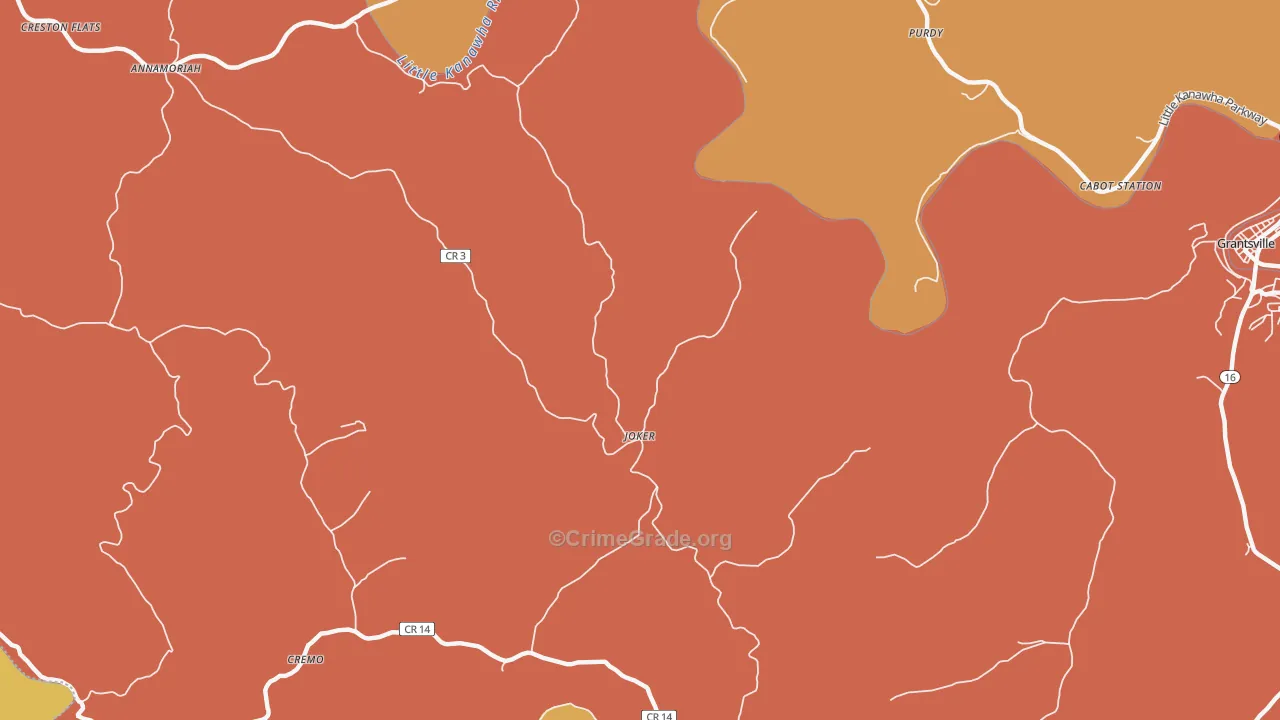 Joker, WV Map of Drug-Related Crime Rates