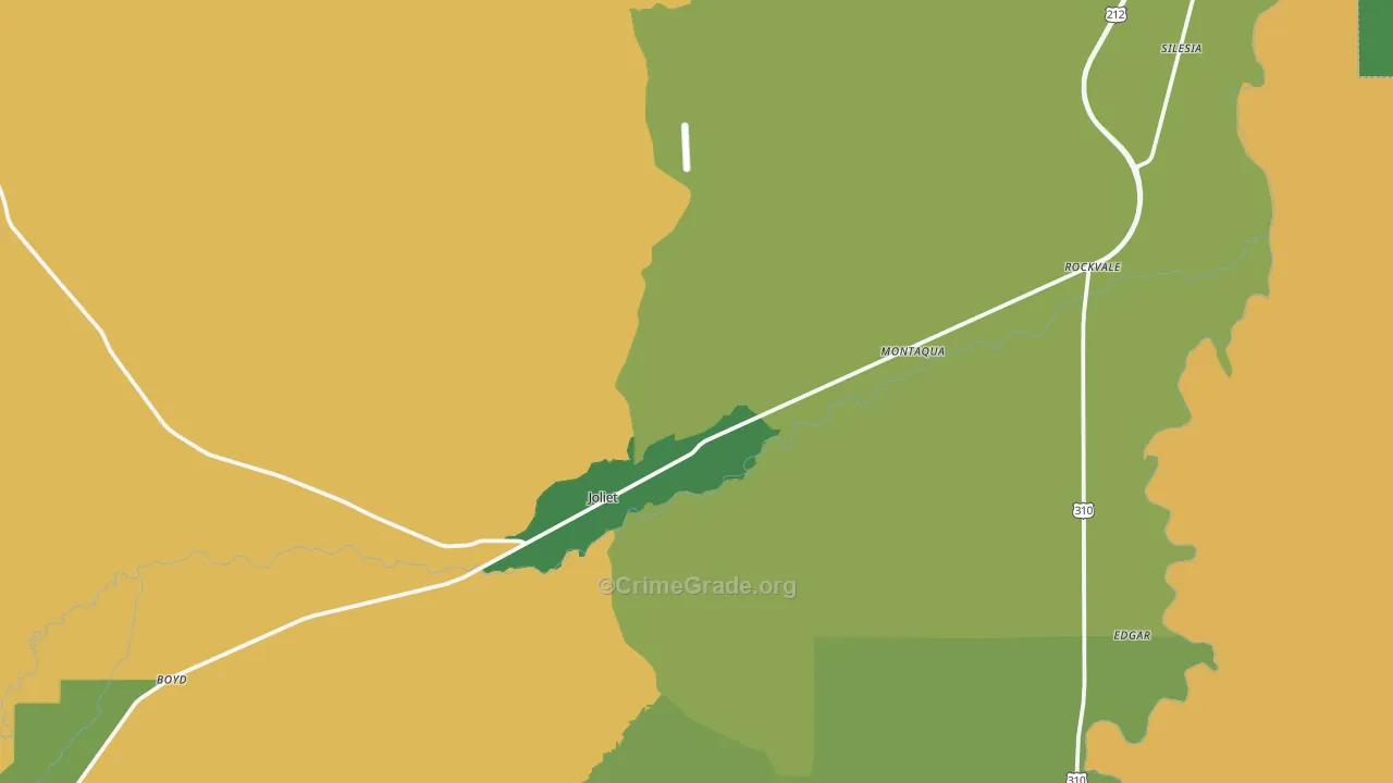 Joliet, MT Map of Drug-Related Crime Rates