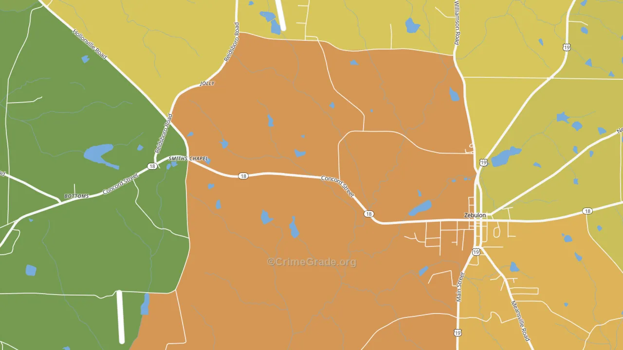 Jolly, GA Map of Drug-Related Crime Rates
