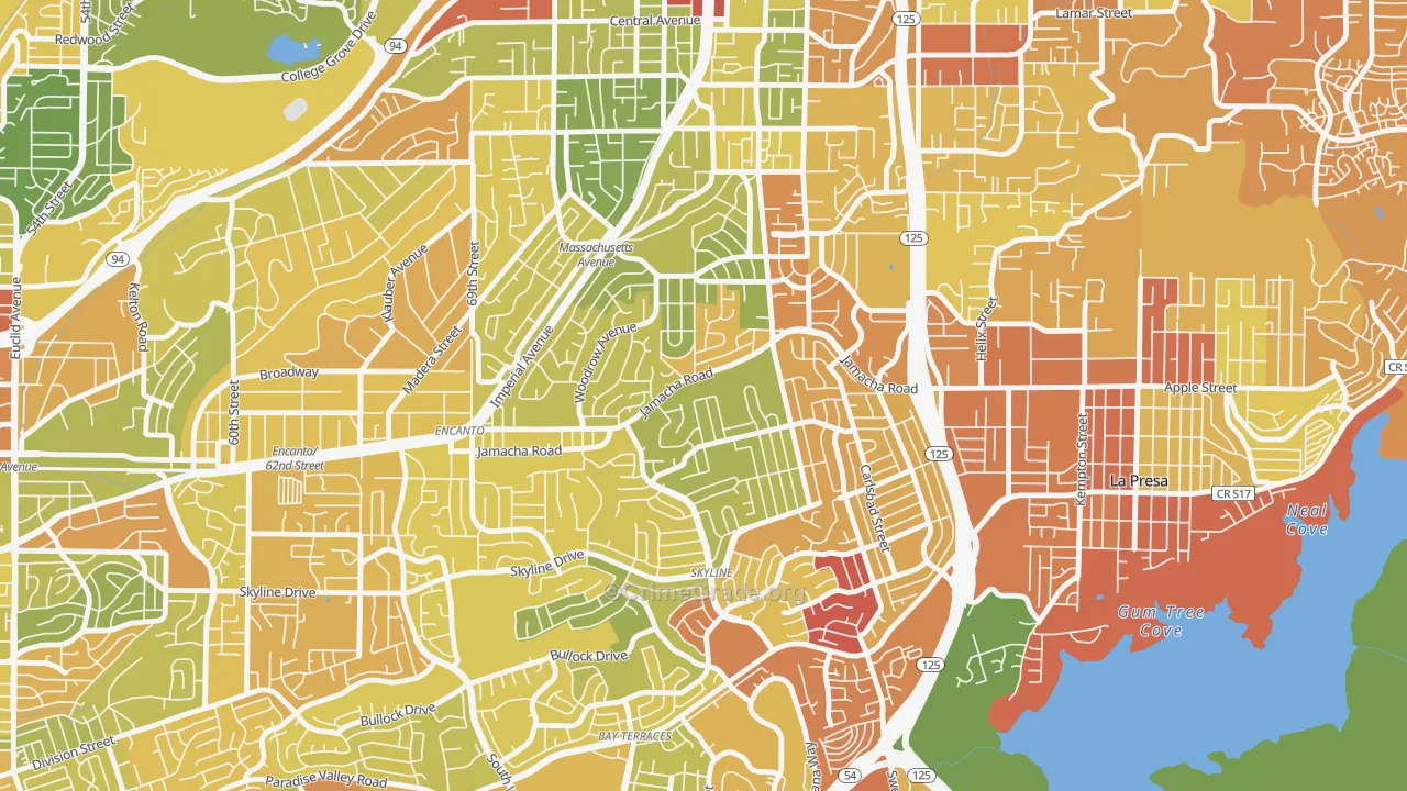 Jomacha-Lomita, San Diego, CA Map of Drug-Related Crime Rates