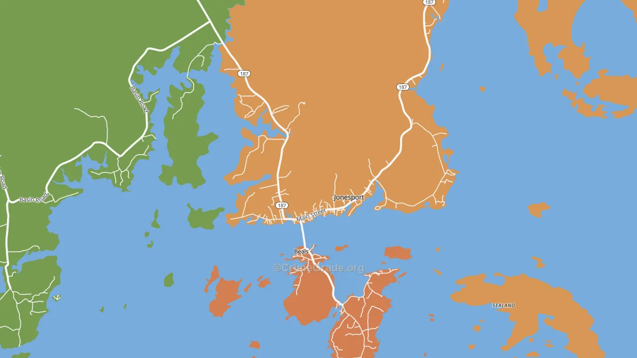 Jonesport, ME Map of Drug-Related Crime Rates