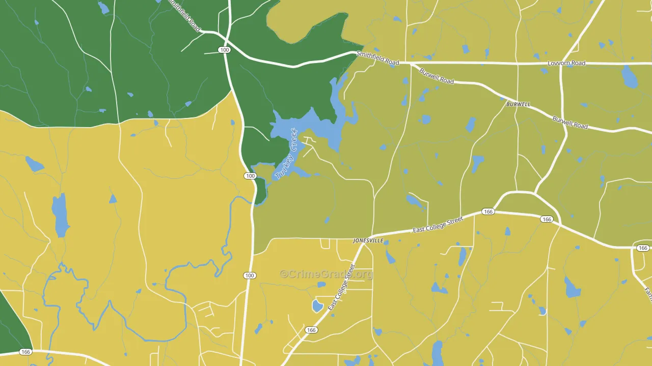 Jonesville, GA Map of Drug-Related Crime Rates