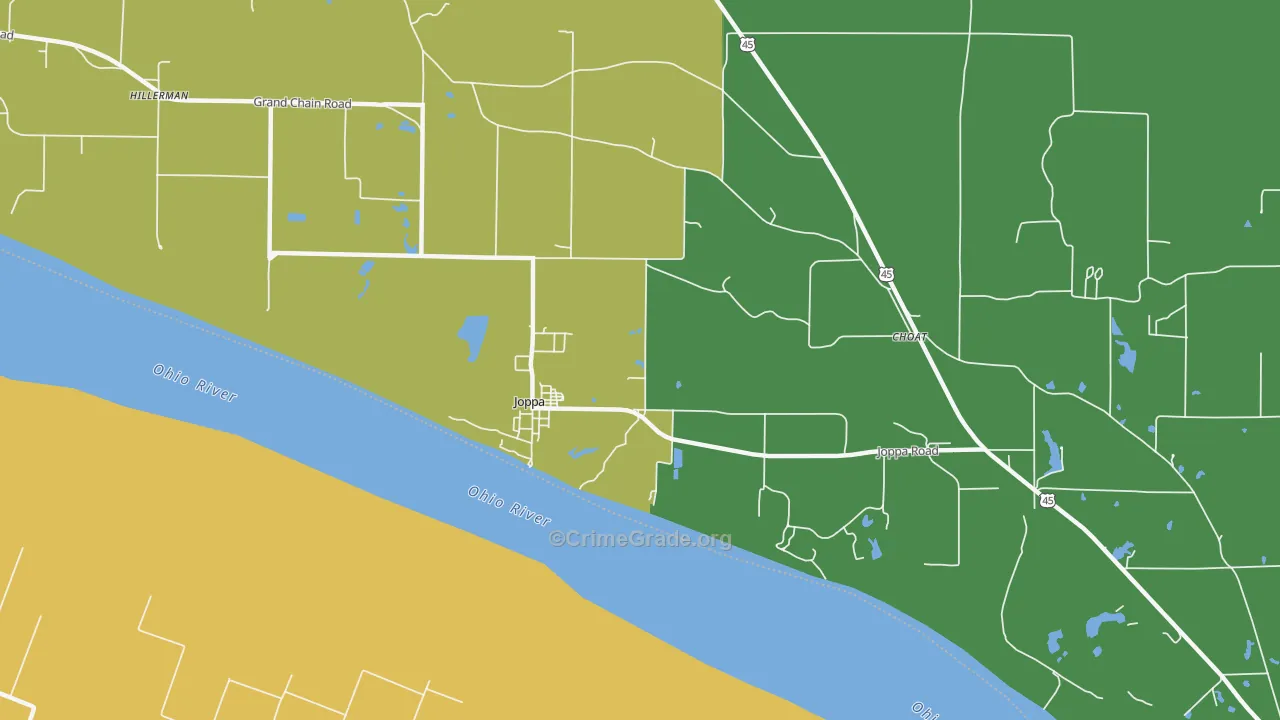 Joppa, IL Map of Drug-Related Crime Rates