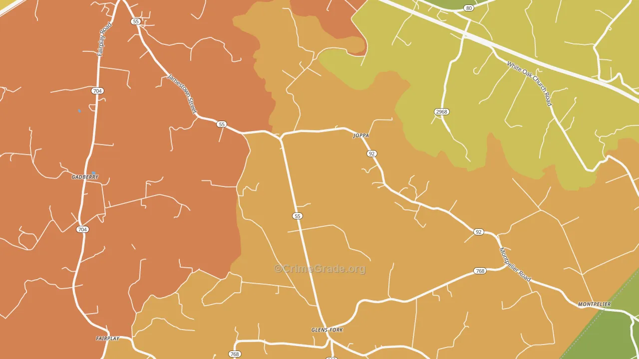 Joppa, KY Map of Drug-Related Crime Rates