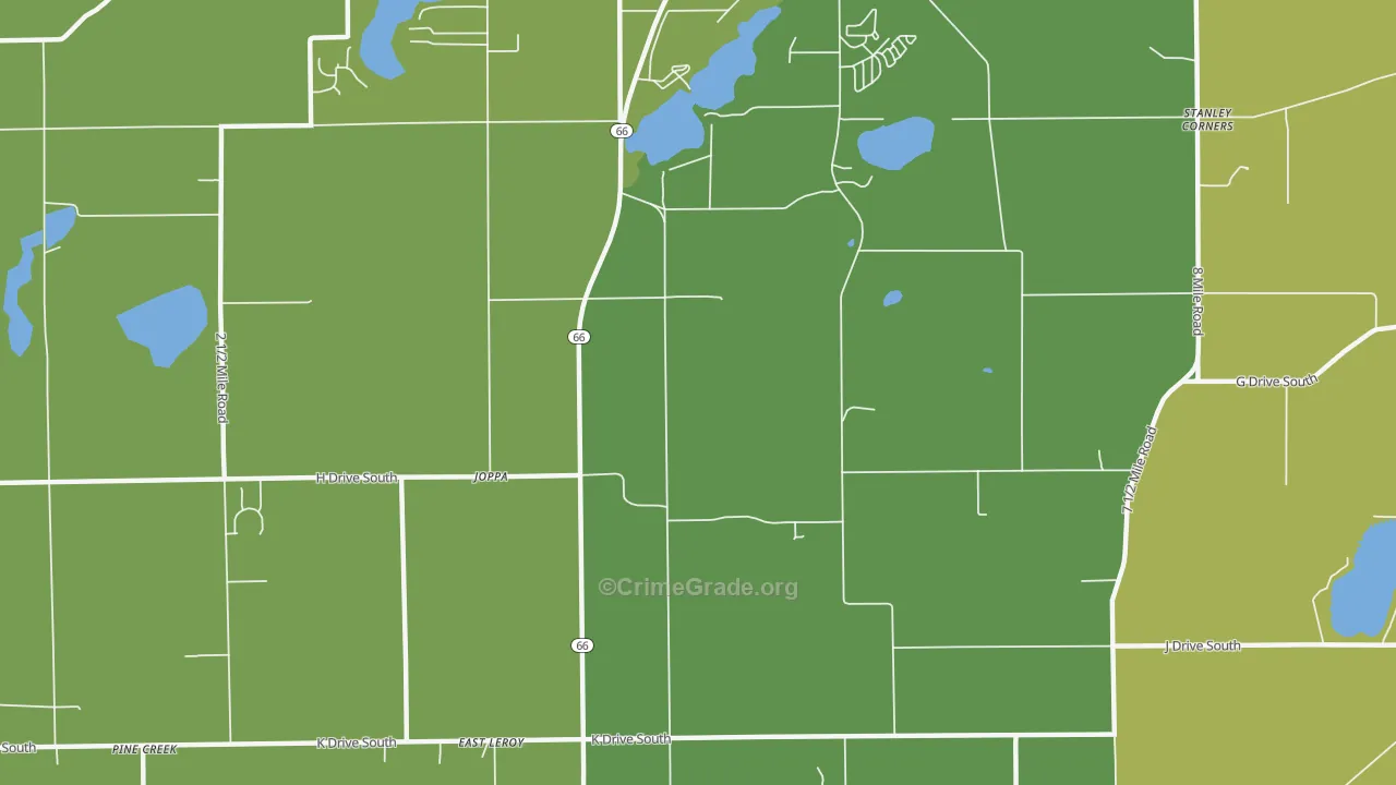 Joppa, MI Map of Drug-Related Crime Rates