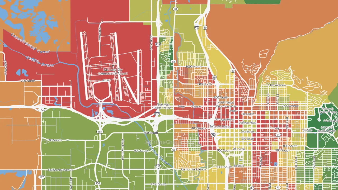 Jordan Meadows, Salt Lake City, UT Map of Drug-Related Crime Rates