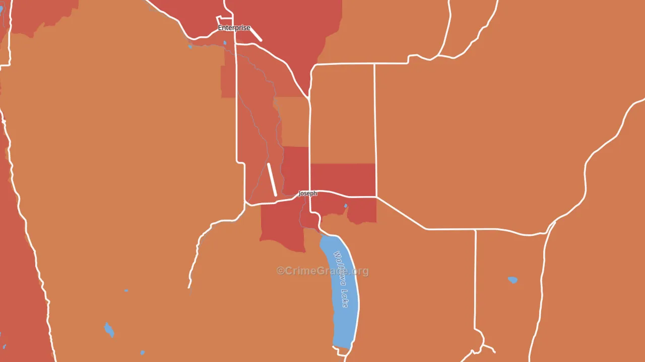 Joseph, OR Map of Drug-Related Crime Rates