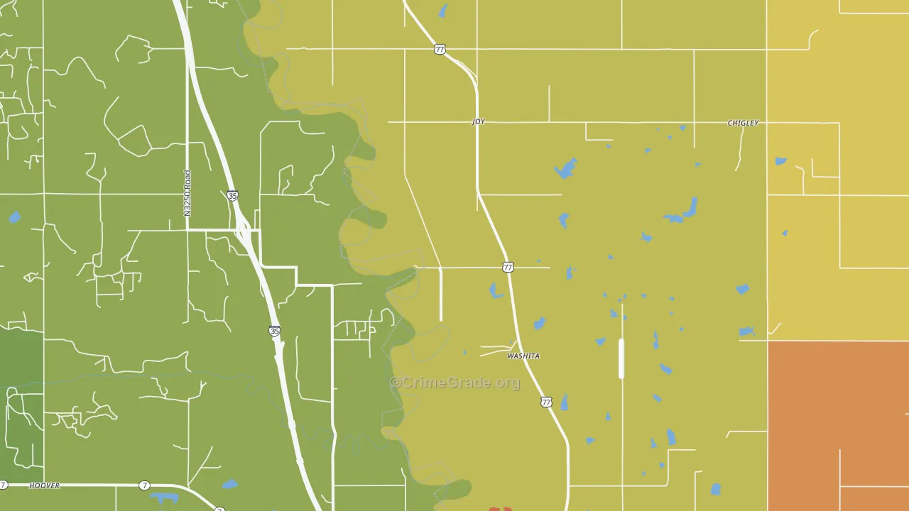 Joy, OK Map of Drug-Related Crime Rates