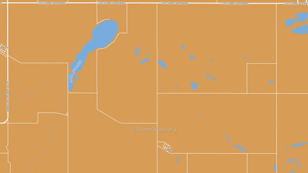 Juanita, ND Map of Drug-Related Crime Rates