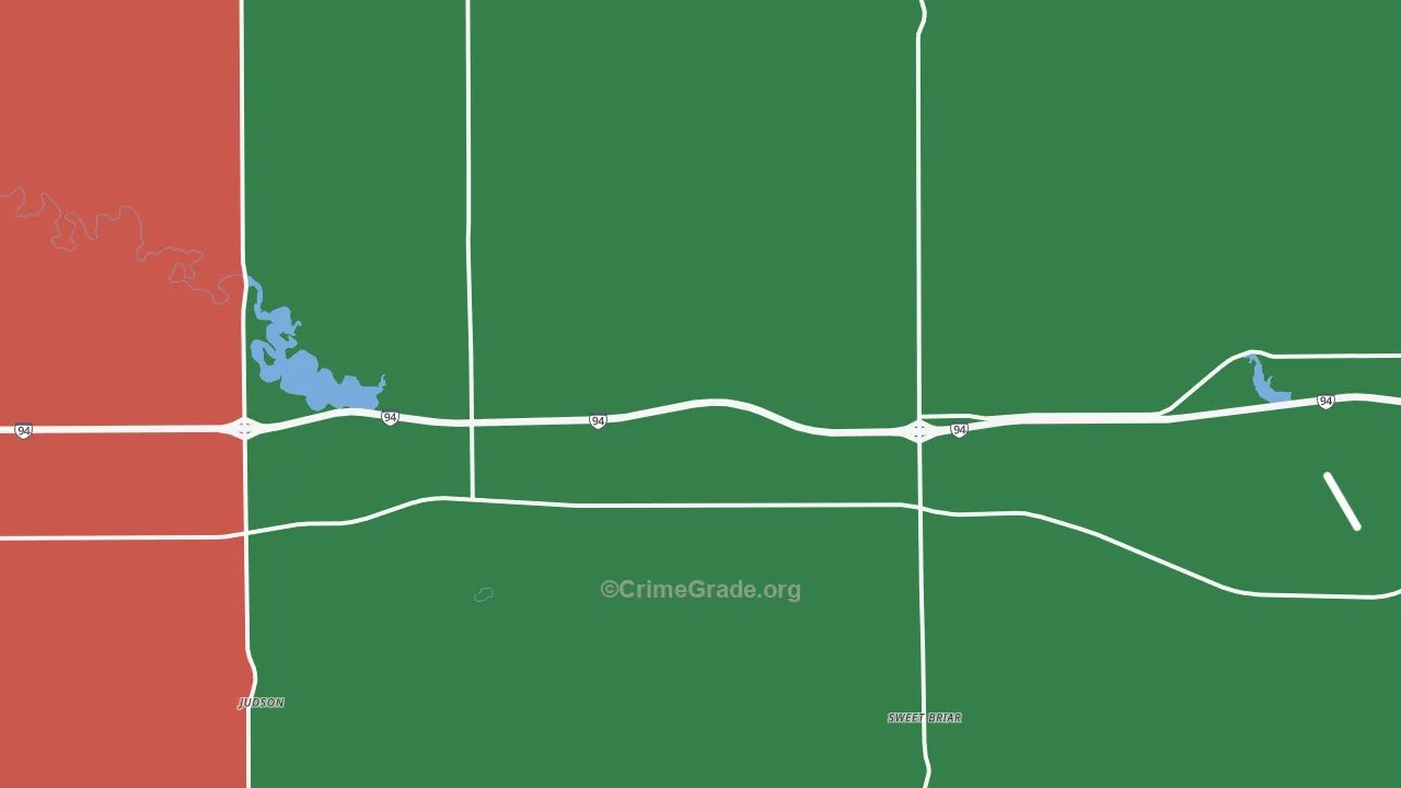 Judson, ND Map of Drug-Related Crime Rates
