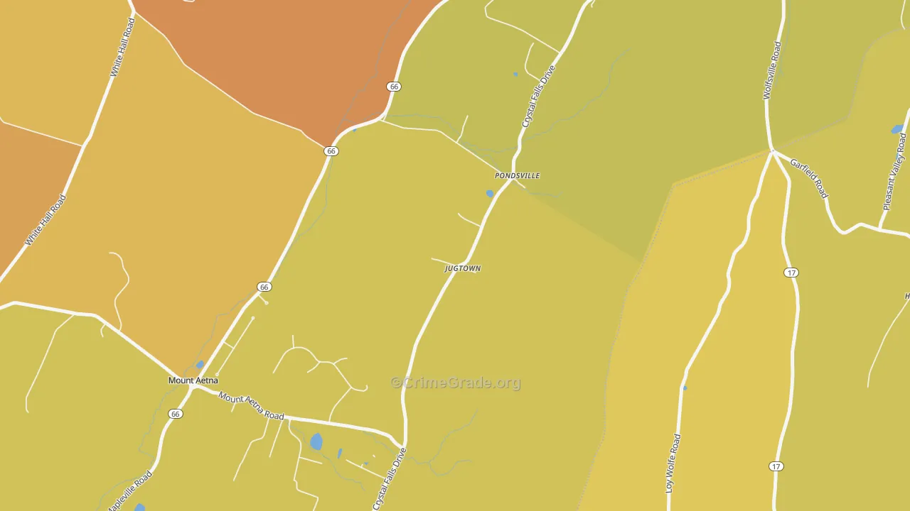 Jugtown, MD Map of Drug-Related Crime Rates