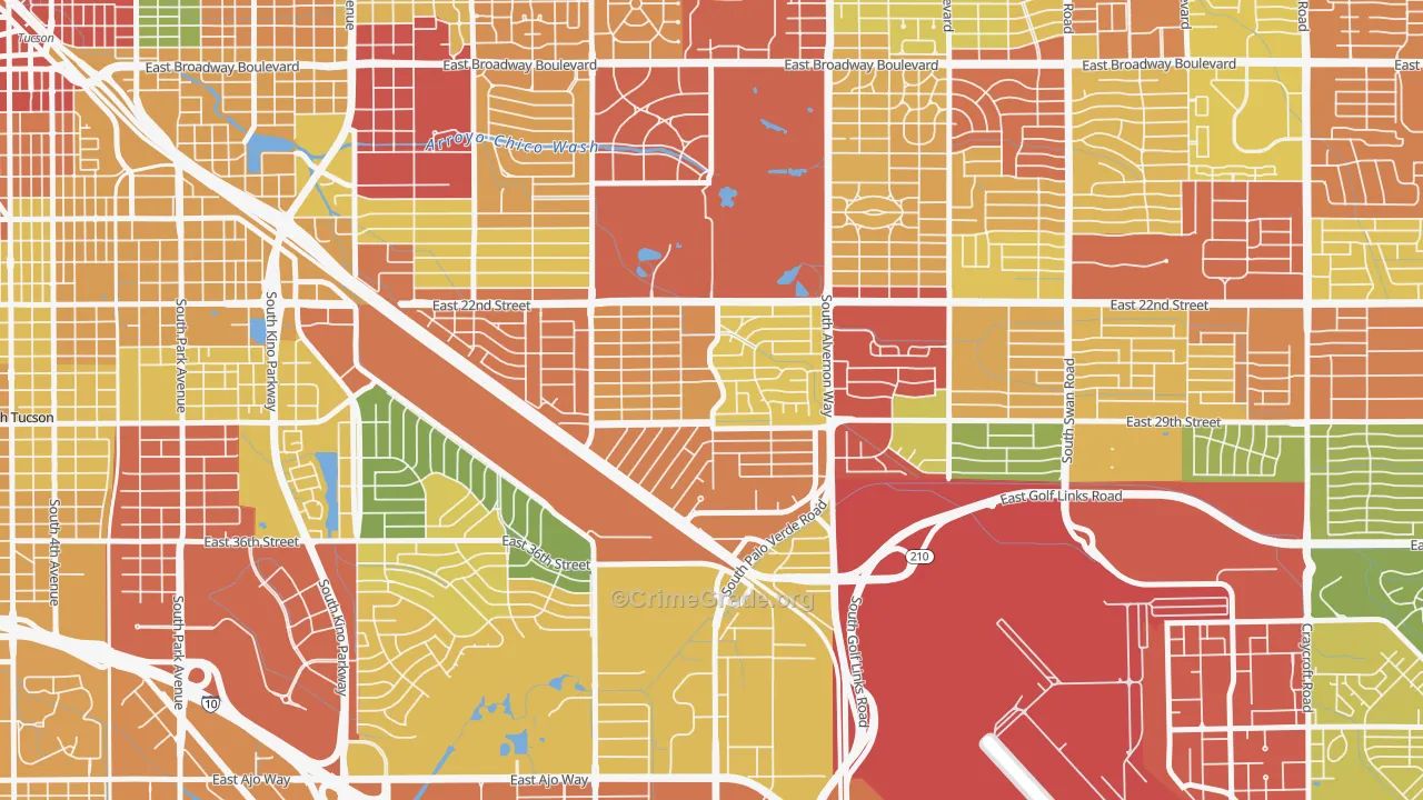 Julia Keen, Tucson, AZ Map of Drug-Related Crime Rates