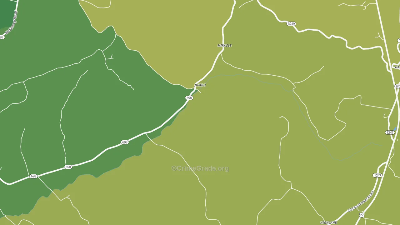 Jumbo, KY Map of Drug-Related Crime Rates